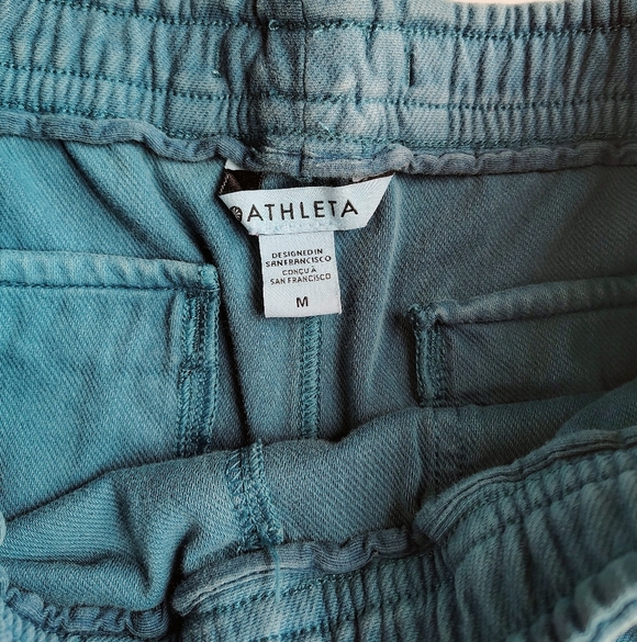 Athleta Farallón Jogger Pants Women's Teal Lace Up Cotton sz M. - Picture 16 of 17